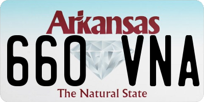 AR license plate 660VNA