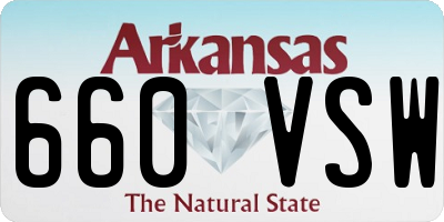 AR license plate 660VSW
