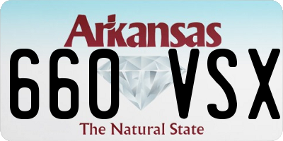 AR license plate 660VSX