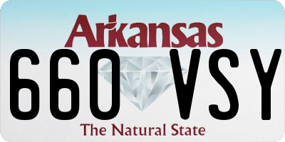 AR license plate 660VSY