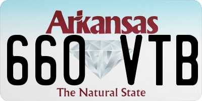 AR license plate 660VTB