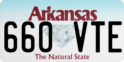 AR license plate 660VTE