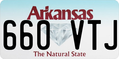 AR license plate 660VTJ
