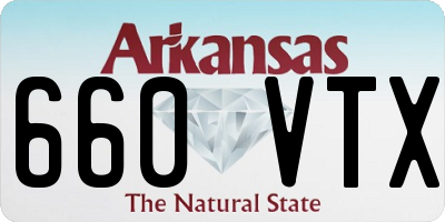 AR license plate 660VTX