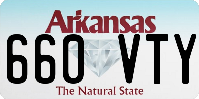 AR license plate 660VTY