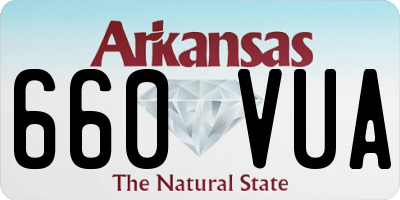AR license plate 660VUA