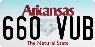 AR license plate 660VUB