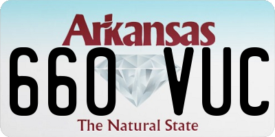 AR license plate 660VUC