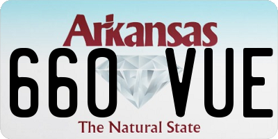 AR license plate 660VUE
