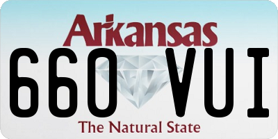 AR license plate 660VUI