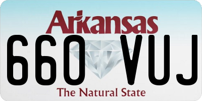 AR license plate 660VUJ