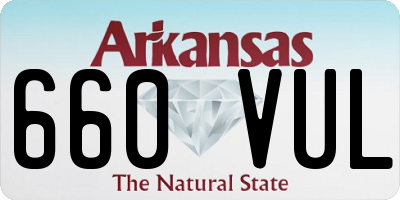 AR license plate 660VUL