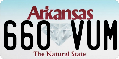 AR license plate 660VUM