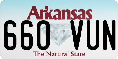 AR license plate 660VUN