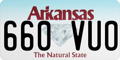 AR license plate 660VUO