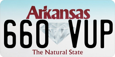 AR license plate 660VUP