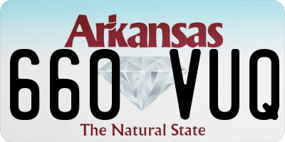 AR license plate 660VUQ