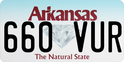 AR license plate 660VUR