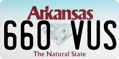 AR license plate 660VUS