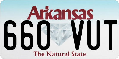AR license plate 660VUT