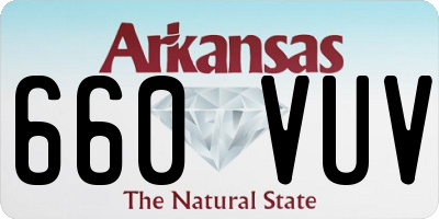 AR license plate 660VUV