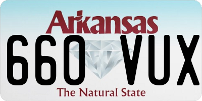 AR license plate 660VUX