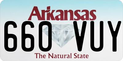 AR license plate 660VUY