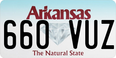 AR license plate 660VUZ