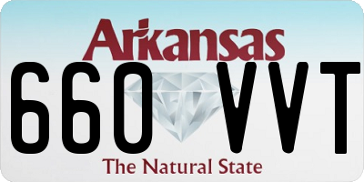 AR license plate 660VVT