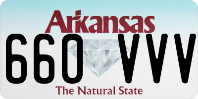 AR license plate 660VVV