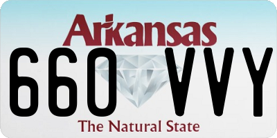 AR license plate 660VVY