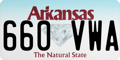 AR license plate 660VWA