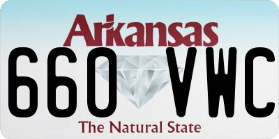 AR license plate 660VWC