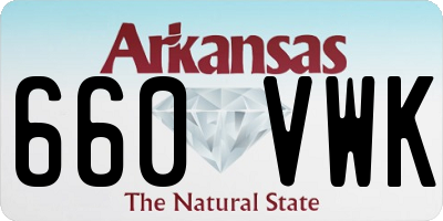 AR license plate 660VWK