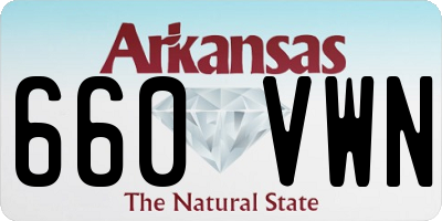 AR license plate 660VWN