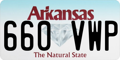 AR license plate 660VWP