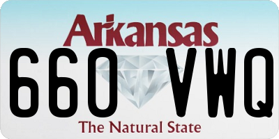 AR license plate 660VWQ