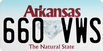 AR license plate 660VWS