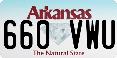 AR license plate 660VWU