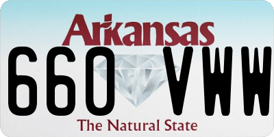 AR license plate 660VWW