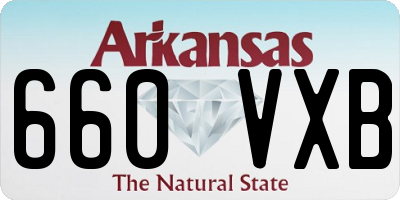 AR license plate 660VXB
