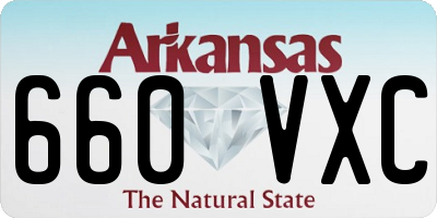 AR license plate 660VXC
