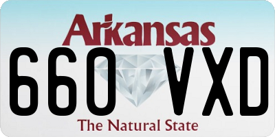 AR license plate 660VXD