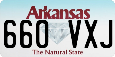 AR license plate 660VXJ