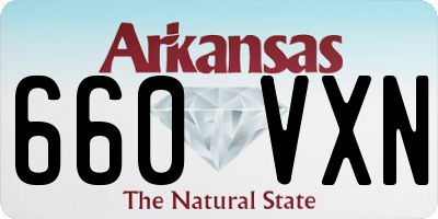 AR license plate 660VXN