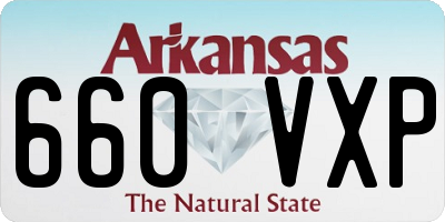 AR license plate 660VXP
