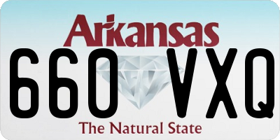 AR license plate 660VXQ