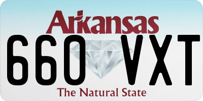 AR license plate 660VXT
