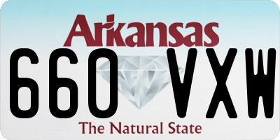 AR license plate 660VXW