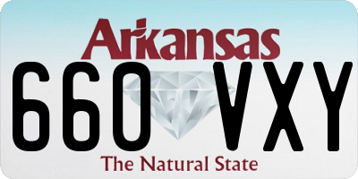 AR license plate 660VXY